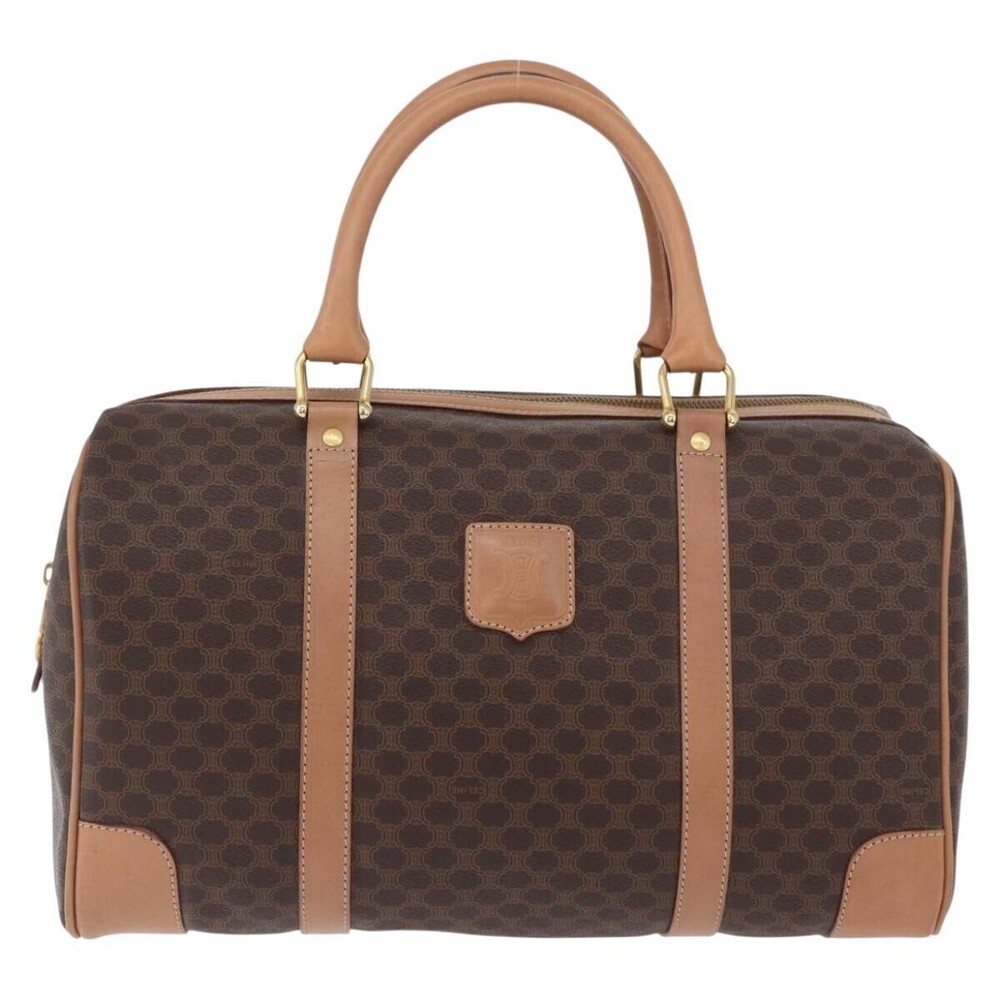 Celine Vintage Duffle Macadam Coated Canvas Large